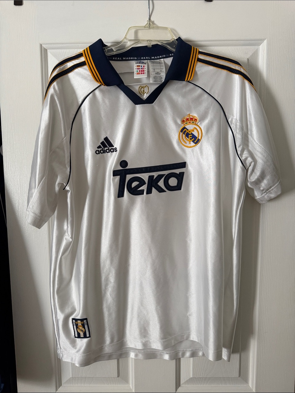 adidas Real Madrid White Navy & Gold Football Jersey